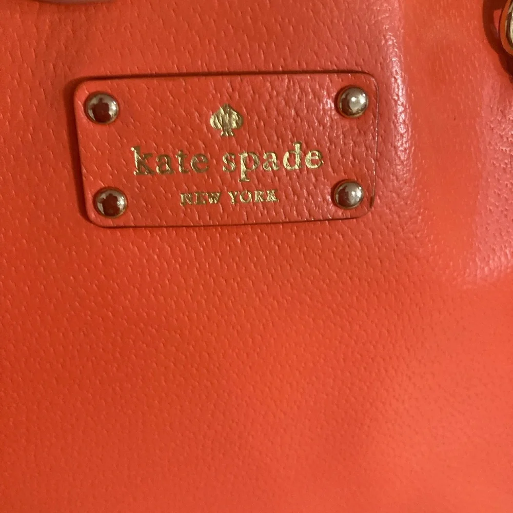 kate spade New York Orange Leather Tote